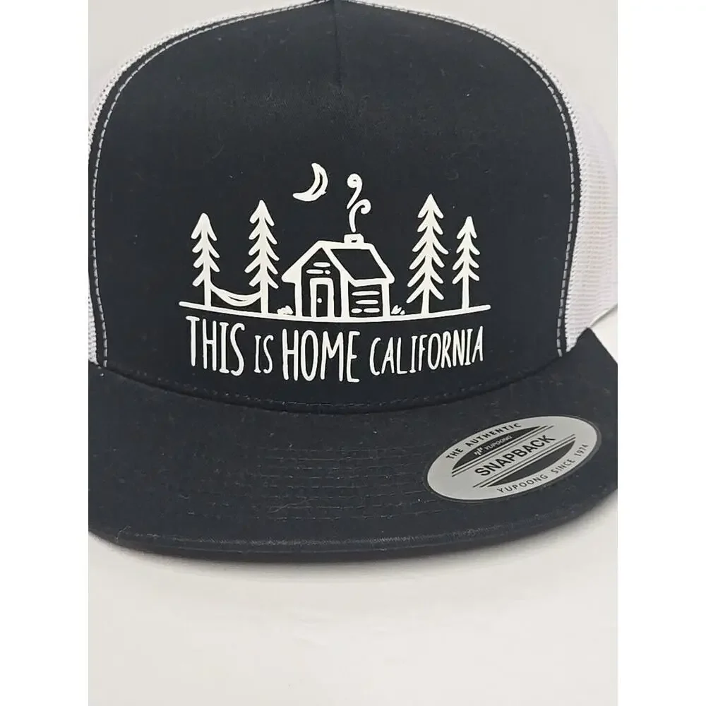 This Is Home California Trucker / Snapback Hat Unisex - Black - Picture 2 of 7